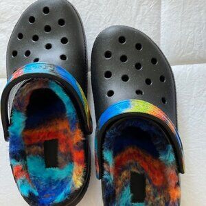 Crocs Unisex Lined . New.  Colorful.  Women's 9.  Men's 7.  Read description.
